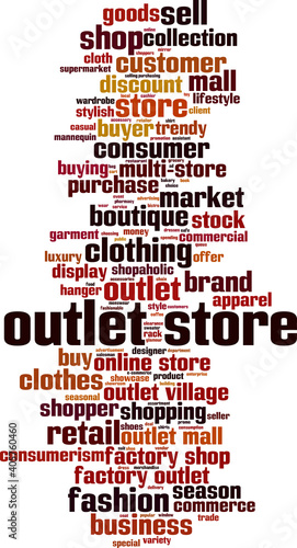 Outlet store word cloud