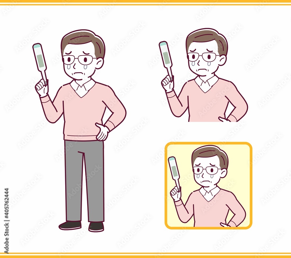 Elderly man in red sweater_B