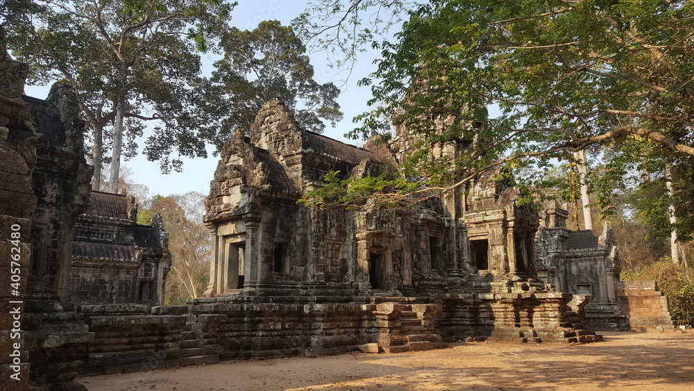 Cambodia. Txommanon temple. The Hindu temple was built at the beginning of the 12th century. Angkor period. Located on the north side of the city of Angkor Thom.