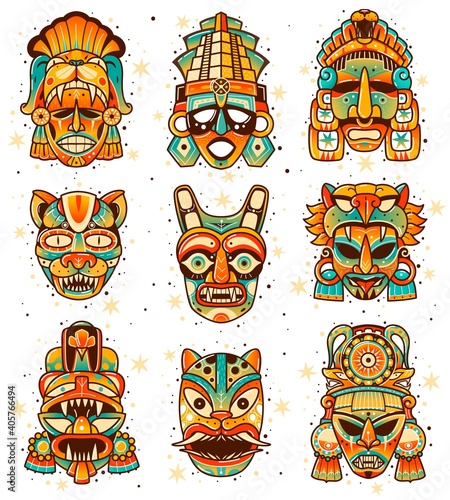 Maya culture masks