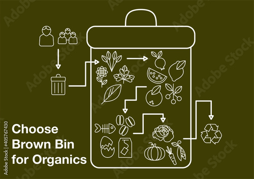 Choose Brown Bin for Organics Infographic