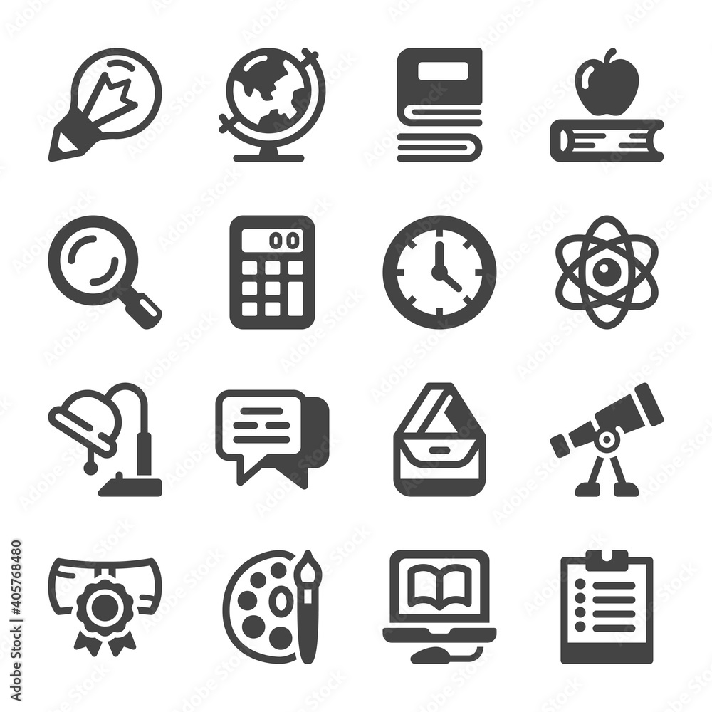 education icon set,vector and illustration education icon set,vector and illustration