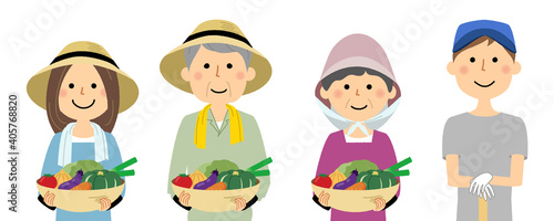 米農家の人々 働く人