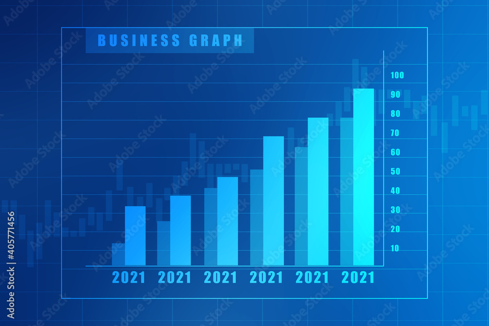 2d rendering Stock market online business concept. business Graph 2d rendering Stock market online business concept. business Graph