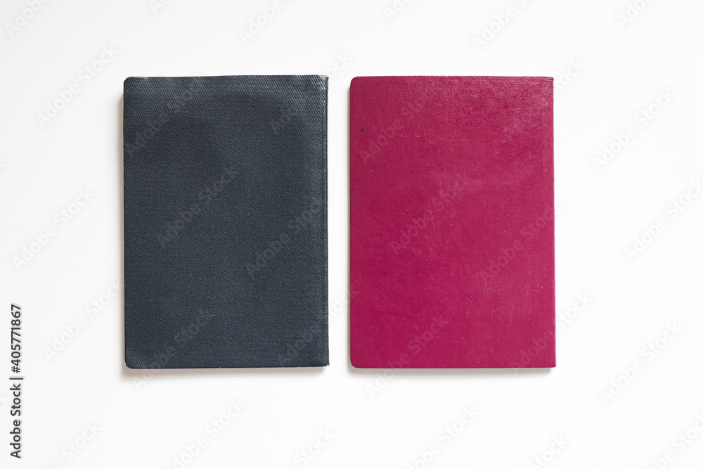 Flat lay of travel passports Flat lay of travel passports