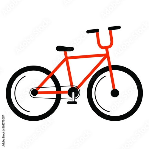 bike vector line art style illustrationisolated on white background