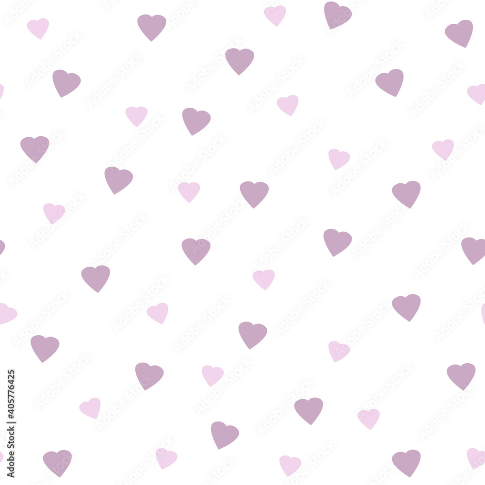 Pattern, purple hearts, background with hearts