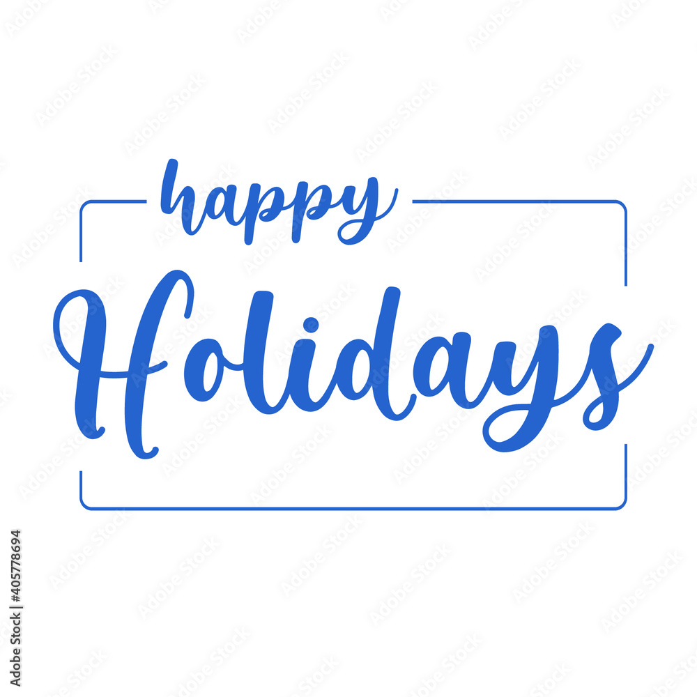 happy holidays sentence in the middle of the blue box happy holidays sentence in the middle of the blue box