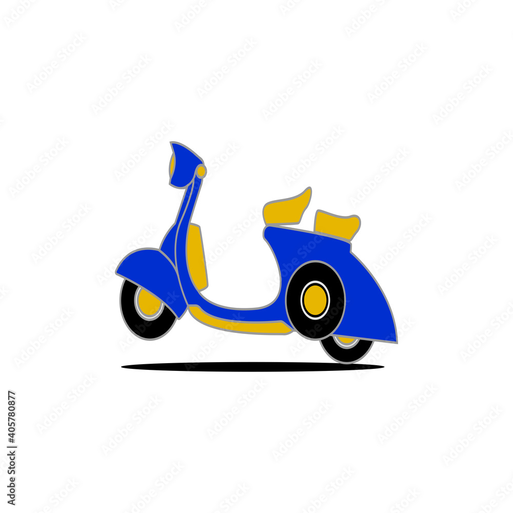 Retro scooter icon Retro scooter icon