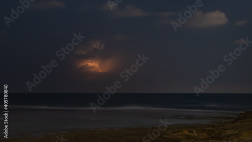Lightning storm om Mediterranean Sea © Pavel Bernshtam