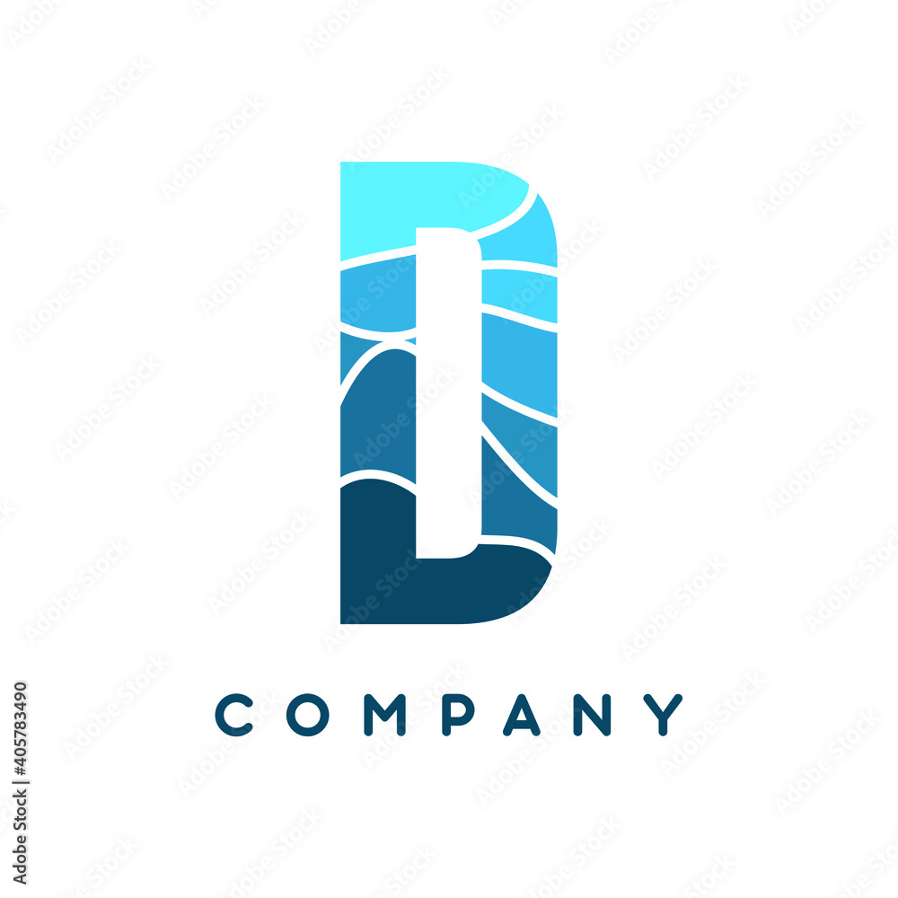 D initial letter logo D initial letter logo