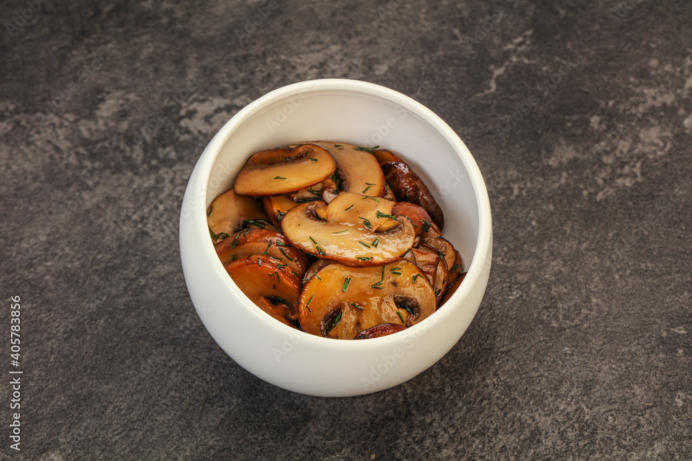 Roasted champignon with herbs and spices Roasted champignon with herbs and spices