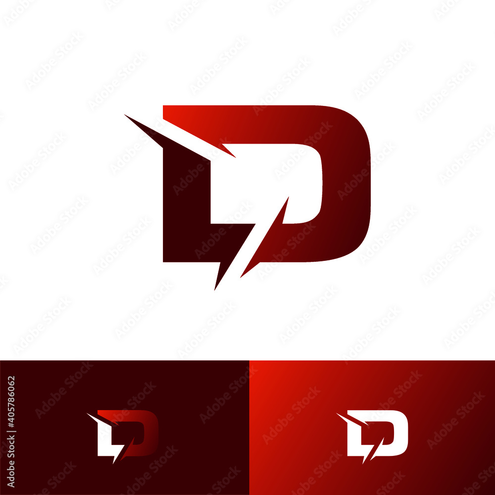 Bold D intial letter vector logo template Bold D intial letter vector logo template