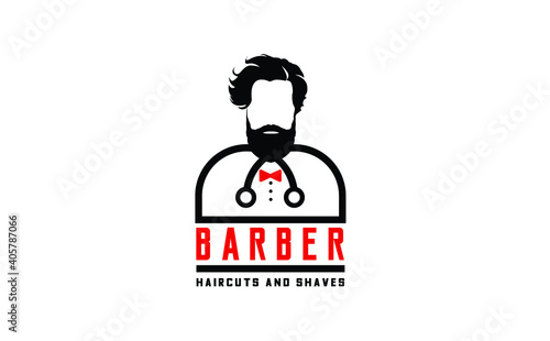 Saloon, Barber logo Concept vector design