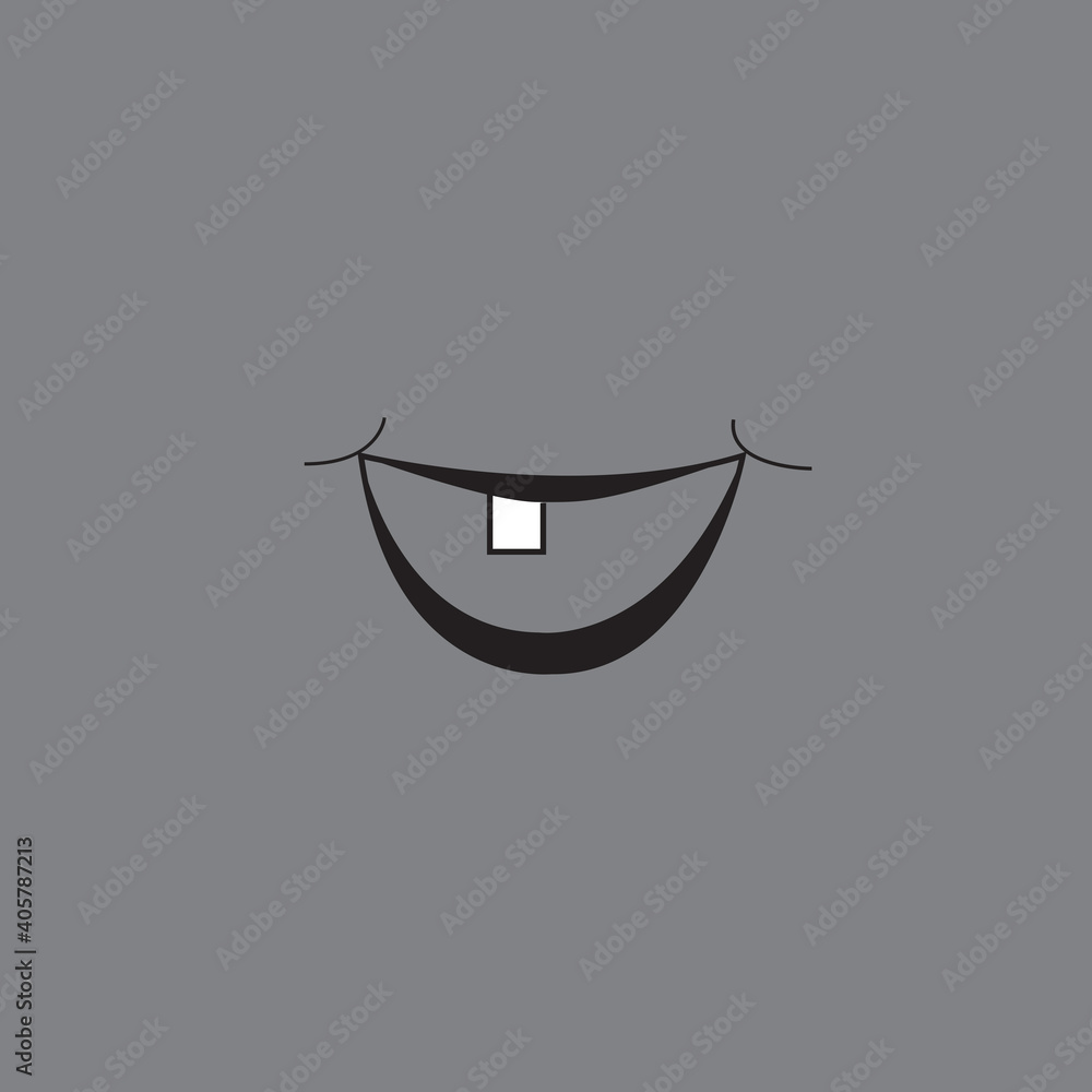 Smile icon isolated on background. Trendy smile icon for sticker, wallpaper, greeting card, t shirt and poster. Useful web site, app, ui and logo template. Smile vector illustration