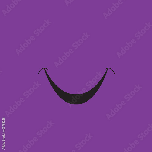 Smile icon isolated on background. Trendy smile icon for sticker, wallpaper, greeting card, t shirt and poster. Useful web site, app, ui and logo template. Smile vector illustration