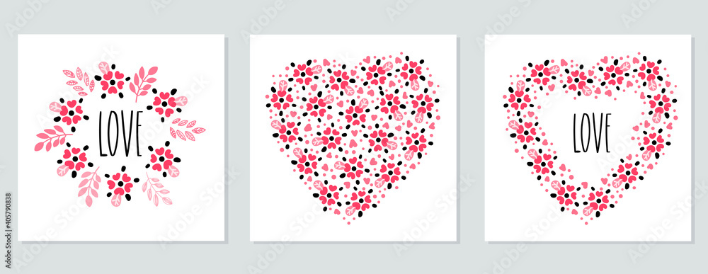 Valentine's day or wedding card set Valentine's day or wedding card set