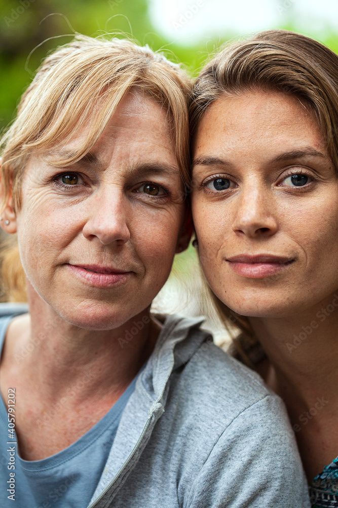 Close-up of woman with her mother in law Close-up of woman with her mother in law