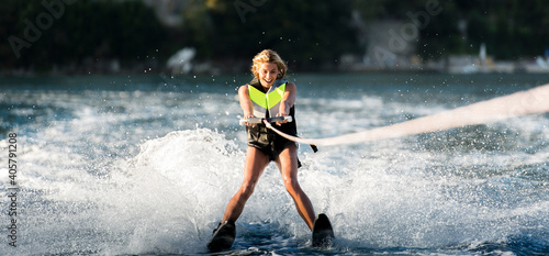 Tableau sur toile water skiing