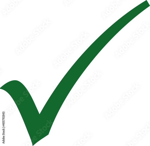 Vector emoticon illustration of a check symbol