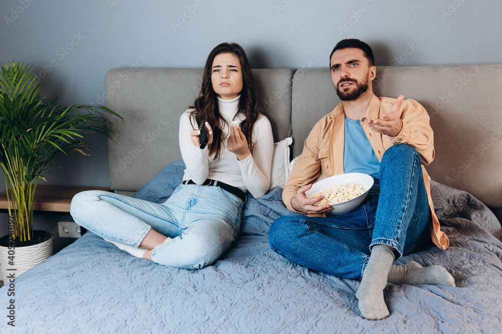 Omg what is it. Sweet couple has quarantine free time watch movie