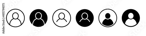 User icon set, avatar. User profile login, member profile.