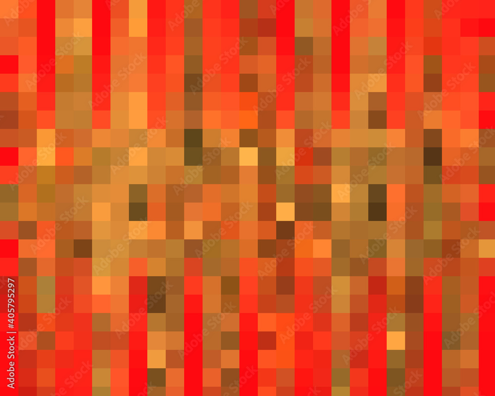 Orange green brown dark shapes, abstract background with squares Orange green brown dark shapes, abstract background with squares