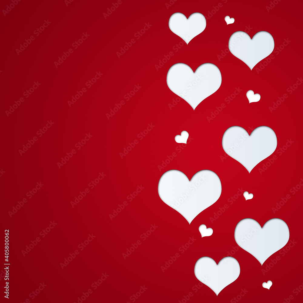 valentines cutted red hearts valentines cutted red hearts