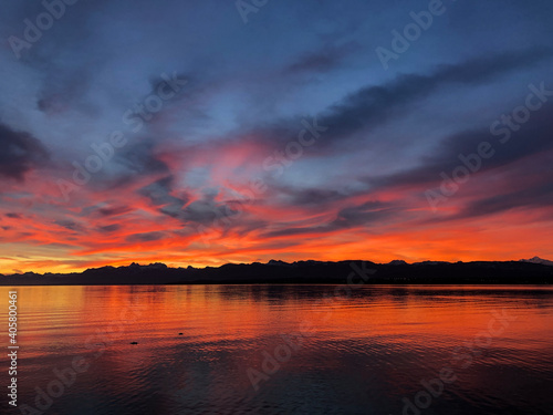 Sunrise over Lake Geneva