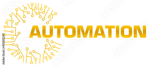 Automation Circuit Circular Yellow Text 