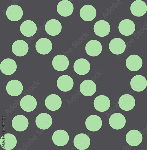 pattern with green circles on black background