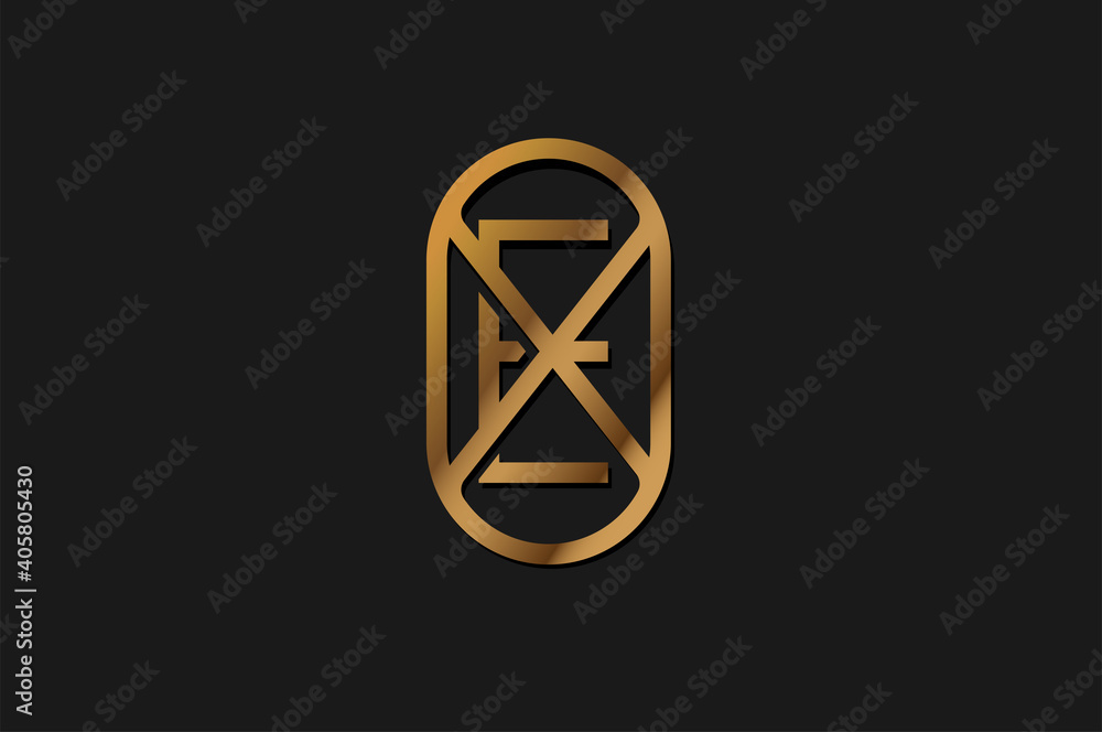 Abstract Initial E and X Logo, Gold Line Monogram style, usable for brand, card and company, logo design template element,vector illustration Abstract Initial E and X Logo, Gold Line Monogram style, usable for brand, card and company, logo design template element,vector illustration