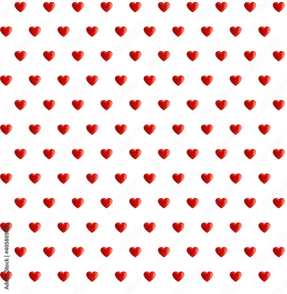 pattern love with red heart