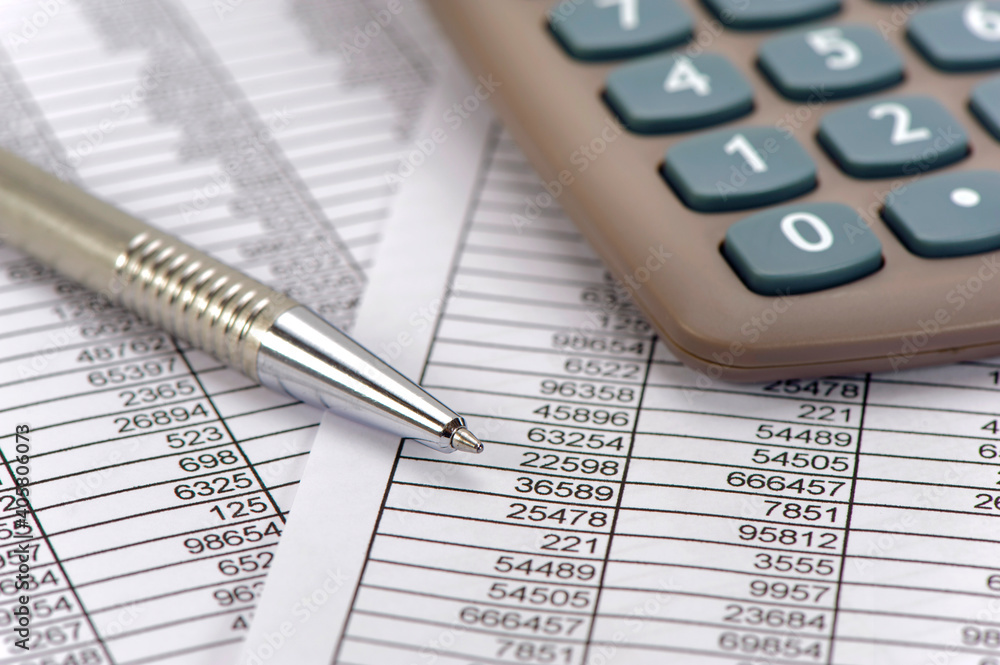 finance and economy with calculation and chart finance and economy with calculation and chart