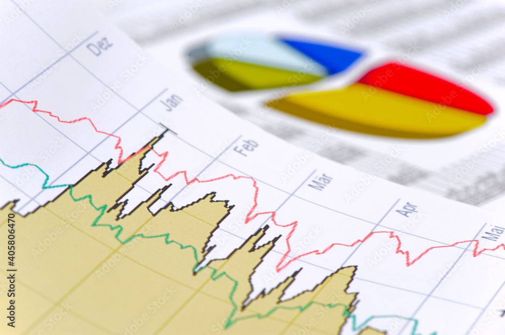 finance and economy with calculation and chart finance and economy with calculation and chart