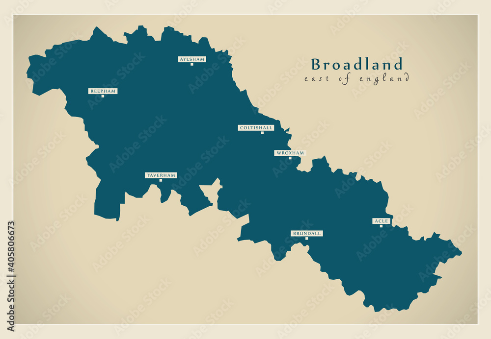 Broadland district map England UK Stock Vector Adobe Stock Broadland district map England UK Stock Vector Adobe Stock