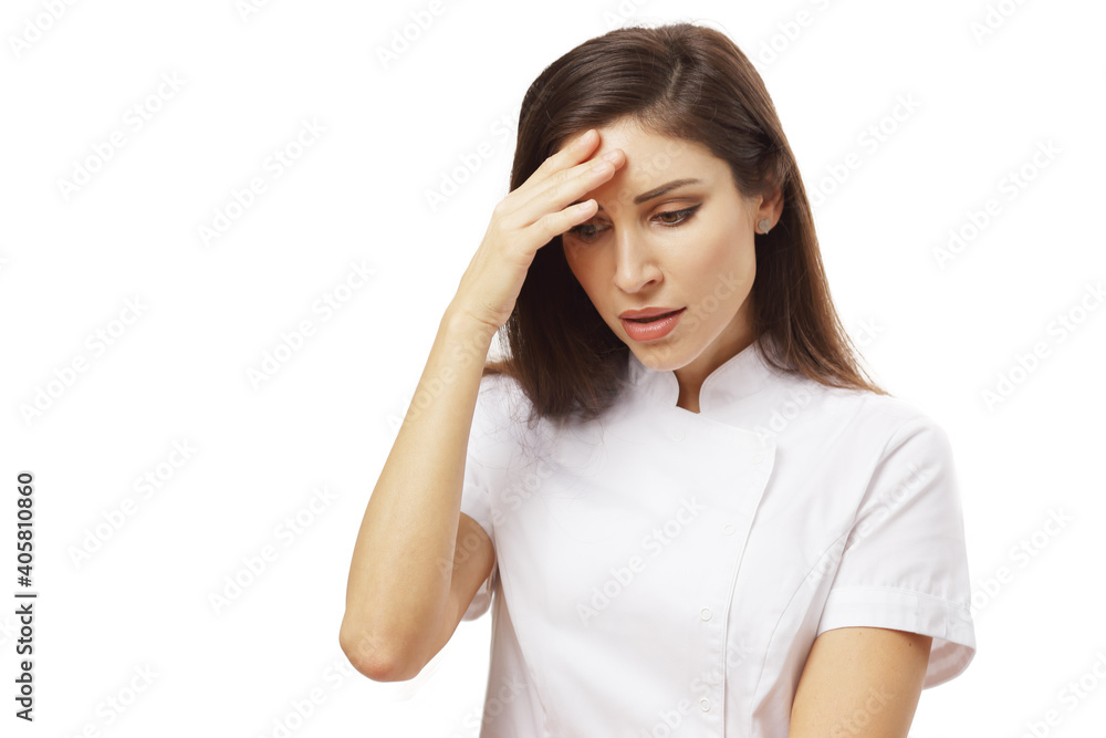 female doctor fell headache