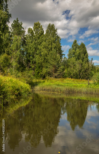 Vorzhekhot river near Divnaya Gora (Wonderful Mountain) village at Uglich district. Russia