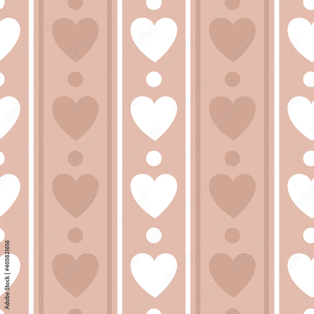 Seamless pattern Valentine's day hearts vector illustration