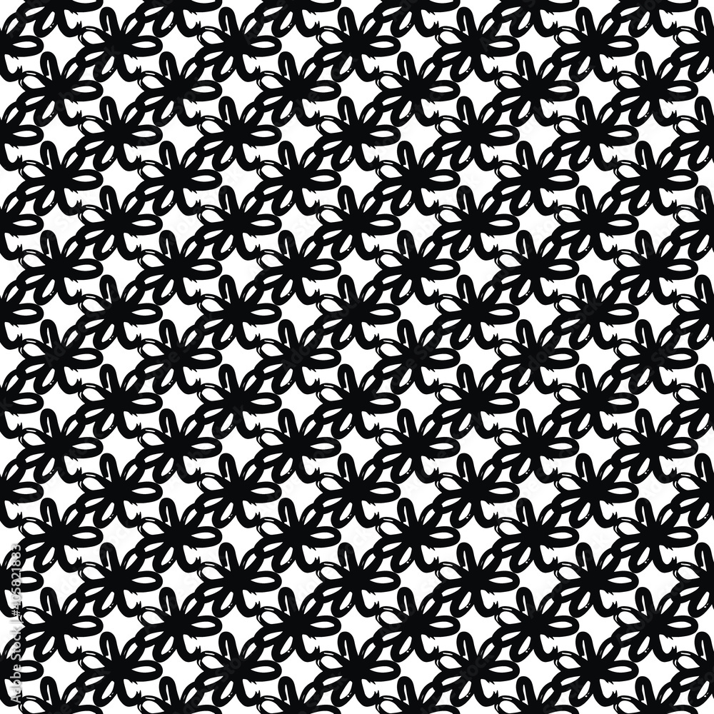 Vector seamless texture background pattern. Hand drawn, black, white colors.