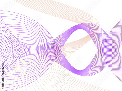 Abstract waves background. Geometric shapes and lines isolated on white. dynamic design. Futuristic background design ideas. 3d design ideas. Architecture mesh drawing. Purple and orange. Office