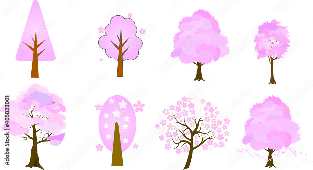 可愛い桜の木セット