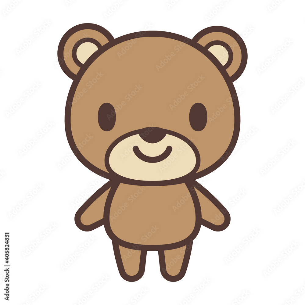 Obraz premium Cute bear character vector illustration かわいいクマのキャラクター