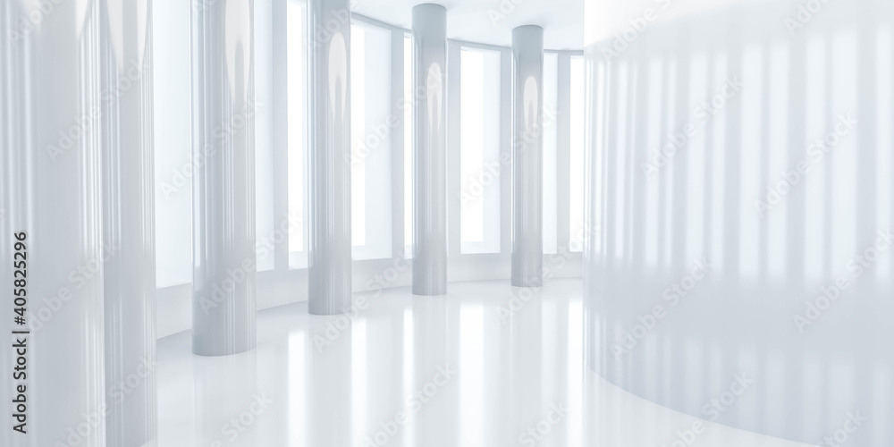 white hall with high ceiling and high columns 3d render illustration white hall with high ceiling and high columns 3d render illustration