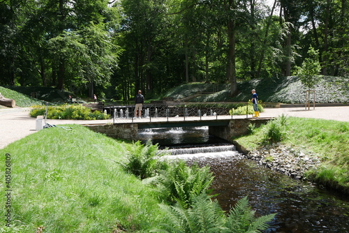 Ludwigsluster Kanal im Schlosspark Schloss in Ludwigslust