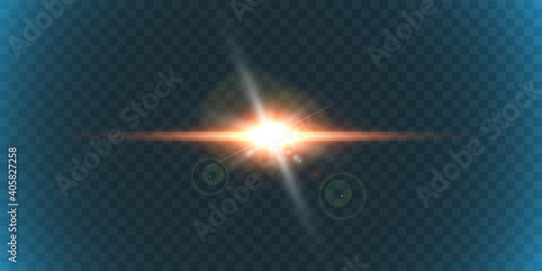 Bright light effect with highlights for backgrounds and illustrations.	