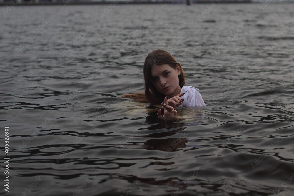 girl in the water