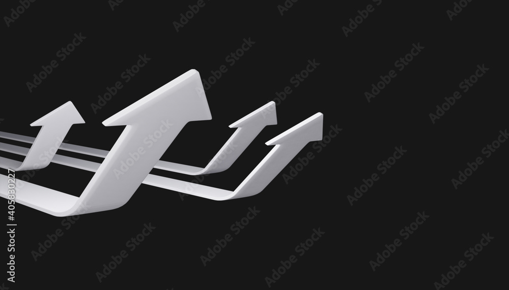 3D Rendered business arrow up direction concept to success target. Finance growth vision stretching rising up. Return on investment ROI. chart salary increase profit background for banner or website 3D Rendered business arrow up direction concept to success target. Finance growth vision stretching rising up. Return on investment ROI. chart salary increase profit background for banner or website