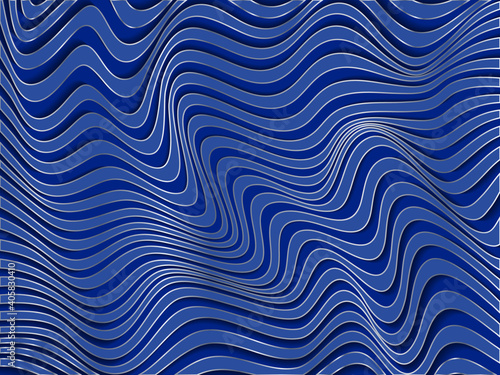 Water ripple waves abstract background, silver outline.