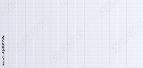 White bathroom tile, clean ceramic wall surface background. Vector illustration.